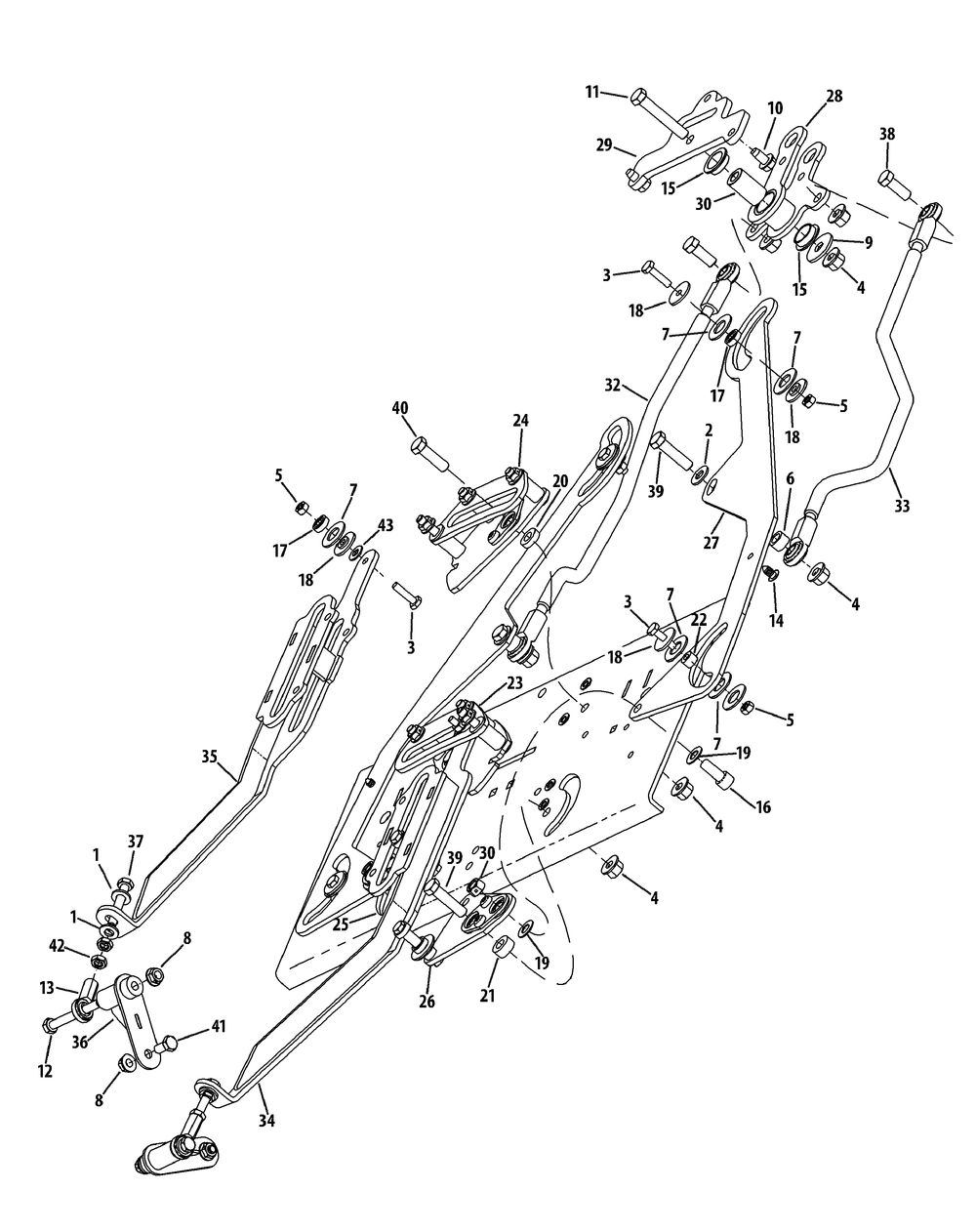 Control Assembly Diagram and Parts List for S7232-D 53AY8DU8050-312HP Cub Cadet Lawn Tractor